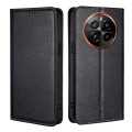 For Realme GT5 Pro 5G Gloss Oil Solid Color Magnetic Leather Phone Case(Black)