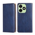 For Tecno Spark Go 2024 Gloss Oil Solid Color Magnetic Leather Phone Case(Blue)