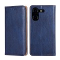For Tecno Pova 5 Pro Gloss Oil Solid Color Magnetic Leather Phone Case(Blue)