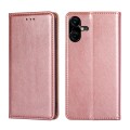 For Tecno Pova Neo 3 Gloss Oil Solid Color Magnetic Leather Phone Case(Rose Gold)