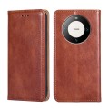 For Huawei Mate 60 Pro / Pro+ Gloss Oil Solid Color Magnetic Leather Phone Case(Brown)