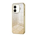For vivo iQOO Z9 Gradient Glitter Powder Electroplated Phone Case(Gold)