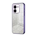 For vivo iQOO Z9x Gradient Glitter Powder Electroplated Phone Case(Purple)