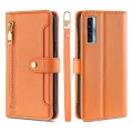 For TCL 20s / 20 5G / 20L / 20L+ Lite Sheep Texture Cross-body Zipper Wallet Leather Phone Case(Oran