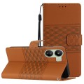 For Xiaomi Redmi 13C 4G Diamond Embossed Skin Feel Leather Phone Case(Brown)