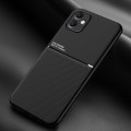 For Samsung Galaxy A05 Classic Tilt Strip Grain Magnetic Shockproof PC + TPU Phone Case(Black)