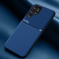 For Samsung Galaxy S24 Ultra 5G Classic Tilt Strip Grain Magnetic Shockproof PC + TPU Phone Case(Blu