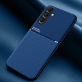 For Samsung Galaxy S24+ 5G Classic Tilt Strip Grain Magnetic Shockproof PC + TPU Phone Case(Blue)