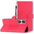 For Honor 90 Diamond Embossed Skin Feel Leather Phone Case(Red)