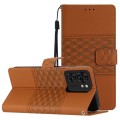 For Motorola Edge 40 Diamond Embossed Skin Feel Leather Phone Case(Brown)