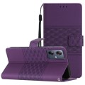 For Motorola Moto G14 4G Diamond Embossed Skin Feel Leather Phone Case(Purple)