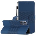 For Motorola Moto G54 5G Diamond Embossed Skin Feel Leather Phone Case(Dark Blue)