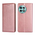 For OnePlus Ace 2 Pro Gloss Oil Solid Color Magnetic Leather Phone Case(Rose Gold)