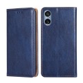 For Sony Xperia 5 V Gloss Oil Solid Color Magnetic Leather Phone Case(Blue)