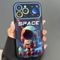 For iPhone 15 Pro Max Astronaut Pattern Large Window TPU Phone Case(Blue)