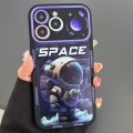 For iPhone 11 Pro Max Astronaut Pattern Large Window TPU Phone Case(Purple)