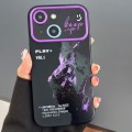 For iPhone 15 Scenery Pattern Large Window TPU Phone Case(Purple Snow Mountain)