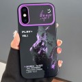 For iPhone X / XS Scenery Pattern Large Window TPU Phone Case(Purple Snow Mountain)