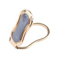 Foldable Metal Ring Buckle Desktop Mobile Phone Holder(Blue)