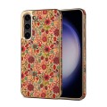 For Samsung Galaxy S23 5G Denior Flower Language Series Electroplated Phone Case(Purple)