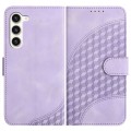 For Samsung Galaxy S24 5G YX0060 Elephant Head Embossed Phone Leather Case with Lanyard(Light Purple