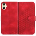 For Samsung Galaxy A05 YX0060 Elephant Head Embossed Phone Leather Case with Lanyard(Red)