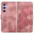 For Samsung Galaxy A54 5G YX0060 Elephant Head Embossed Phone Leather Case with Lanyard(Pink)