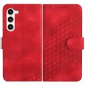 For Samsung Galaxy S23+ 5G YX0060 Elephant Head Embossed Phone Leather Case with Lanyard(Red)