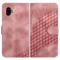 For Samsung Galaxy Xcover6 Pro YX0060 Elephant Head Embossed Phone Leather Case with Lanyard(Pink)