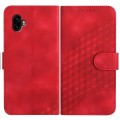 For Samsung Galaxy Xcover6 Pro YX0060 Elephant Head Embossed Phone Leather Case with Lanyard(Red)