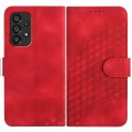 For Samsung Galaxy A53 5G YX0060 Elephant Head Embossed Phone Leather Case with Lanyard(Red)