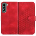 For Samsung Galaxy S22+ 5G YX0060 Elephant Head Embossed Phone Leather Case with Lanyard(Red)