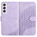 For Samsung Galaxy S22 5G YX0060 Elephant Head Embossed Phone Leather Case with Lanyard(Light Purple