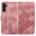 For Samsung Galaxy A13 5G YX0060 Elephant Head Embossed Phone Leather Case with Lanyard(Pink)