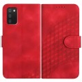 For Samsung Galaxy A03s 166mm YX0060 Elephant Head Embossed Phone Leather Case with Lanyard(Red)