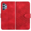 For Samsung Galaxy A32 4G YX0060 Elephant Head Embossed Phone Leather Case with Lanyard(Red)