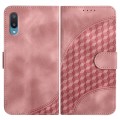 For Samsung Galaxy A02 EU Version YX0060 Elephant Head Embossed Phone Leather Case with Lanyard(Pink