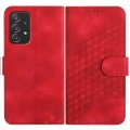 For Samsung Galaxy A52 4G/5G YX0060 Elephant Head Embossed Phone Leather Case with Lanyard(Red)