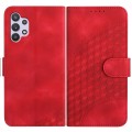 For Samsung Galaxy A32 5G YX0060 Elephant Head Embossed Phone Leather Case with Lanyard(Red)