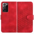 For Samsung Galaxy Note20 Ultra YX0060 Elephant Head Embossed Phone Leather Case with Lanyard(Red)