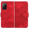 For Samsung Galaxy Note20 YX0060 Elephant Head Embossed Phone Leather Case with Lanyard(Red)