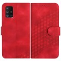 For Samsung Galaxy A71 5G YX0060 Elephant Head Embossed Phone Leather Case with Lanyard(Red)