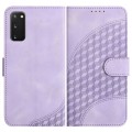 For Samsung Galaxy S20 YX0060 Elephant Head Embossed Phone Leather Case with Lanyard(Light Purple)