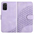 For Samsung Galaxy S20+ YX0060 Elephant Head Embossed Phone Leather Case with Lanyard(Light Purple)