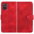 For Samsung Galaxy A71 4G YX0060 Elephant Head Embossed Phone Leather Case with Lanyard(Red)