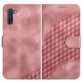 For Samsung Galaxy Note10 YX0060 Elephant Head Embossed Phone Leather Case with Lanyard(Pink)