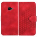 For Samsung Galaxy Xcover 4/4s YX0060 Elephant Head Embossed Phone Leather Case with Lanyard(Red)
