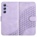 For Samsung Galaxy A55 YX0060 Elephant Head Embossed Phone Leather Case with Lanyard(Light Purple)
