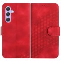 For Samsung Galaxy A55 YX0060 Elephant Head Embossed Phone Leather Case with Lanyard(Red)