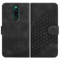 For Xiaomi Redmi 8 YX0060 Elephant Head Embossed Phone Leather Case with Lanyard(Black)